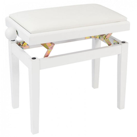Kinsman KPB03WH Adjustable Piano Bench, White