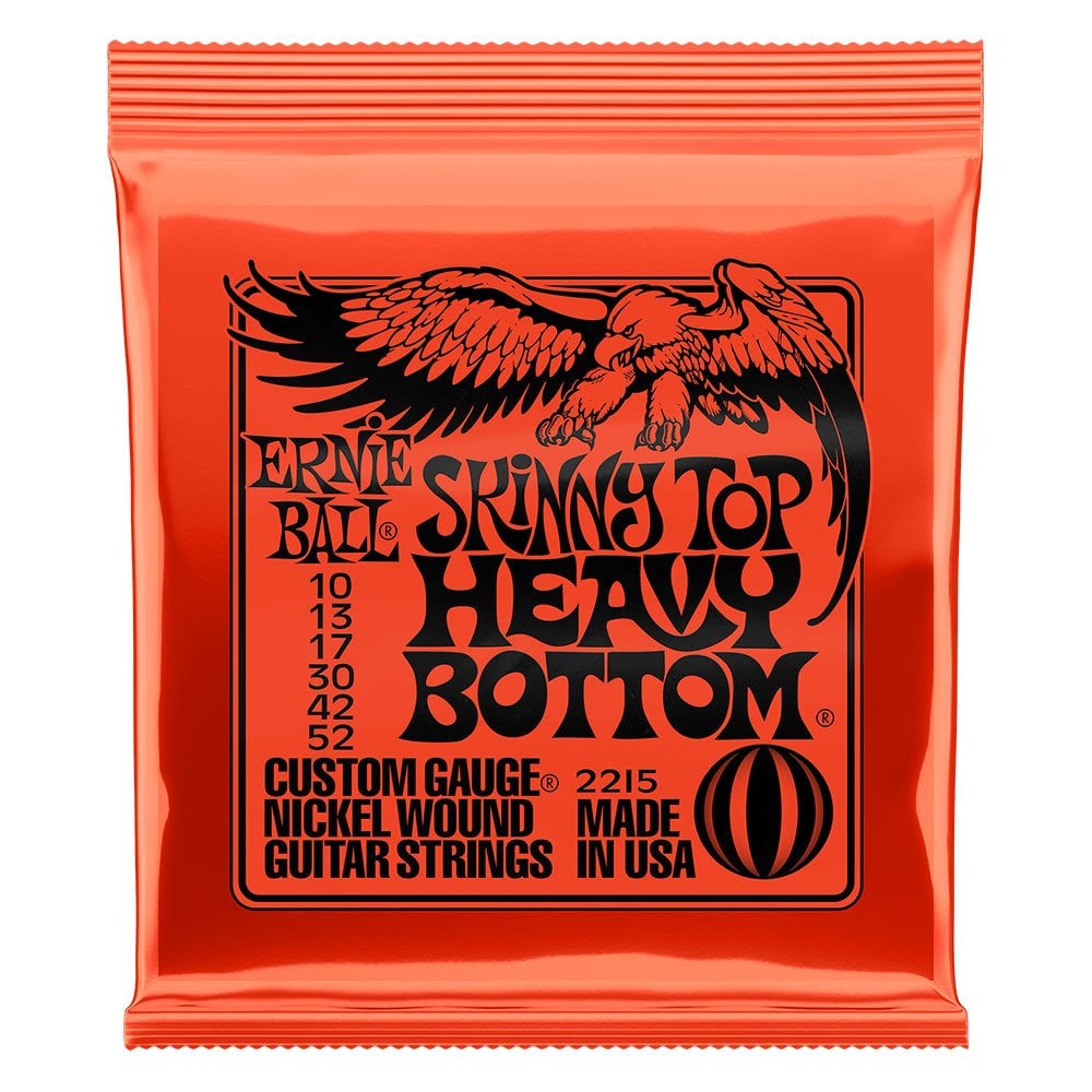 Ernie Ball Skinny Top Heavy Bottom Nickel Wound Electric Guitar Strings, 10-52