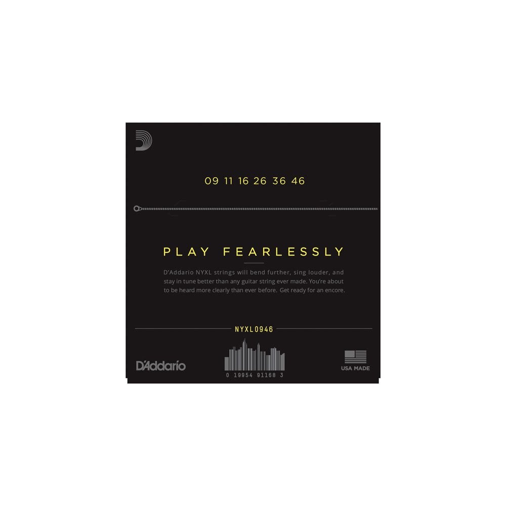 D'Addario NYXL0946 Nickel Wound Electric Guitar Strings, Super Light Top / Regular Bottom, 9-46