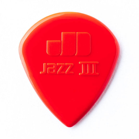 Dunlop Nylon Jazz III Guitar Pick 6 Pack, Red