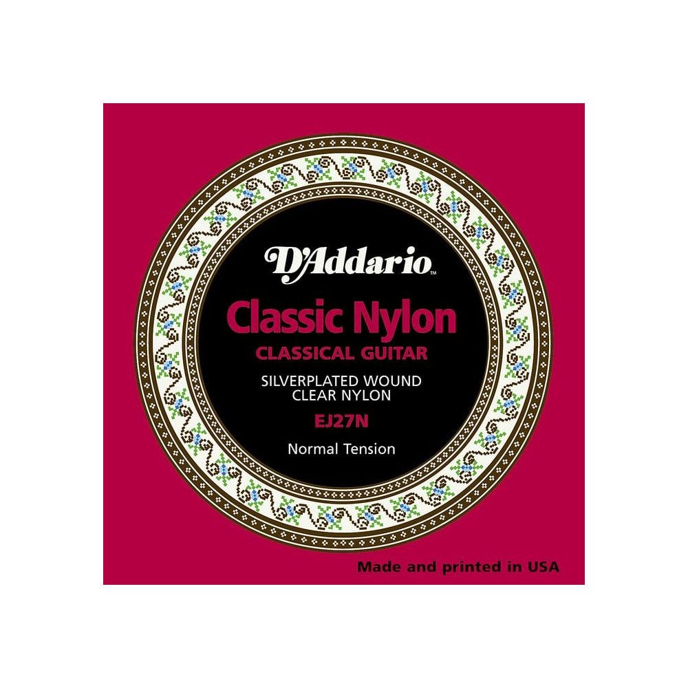 D'Addario EJ27N Student Nylon Classical Guitar Strings, Normal Tension