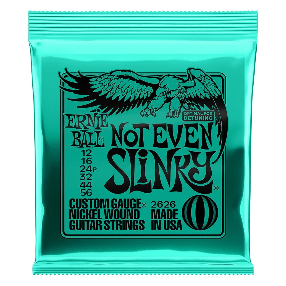 Ernie Ball Not Even Slinky Nickel Wound Electric Guitar Strings, 12-56