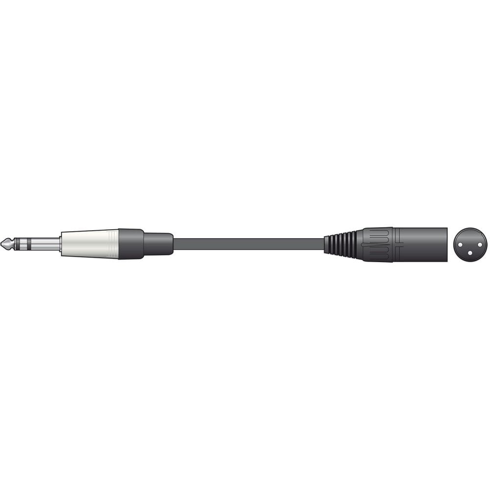 Chord 6.3mm TRS JACK to XLR Male 3m Cable