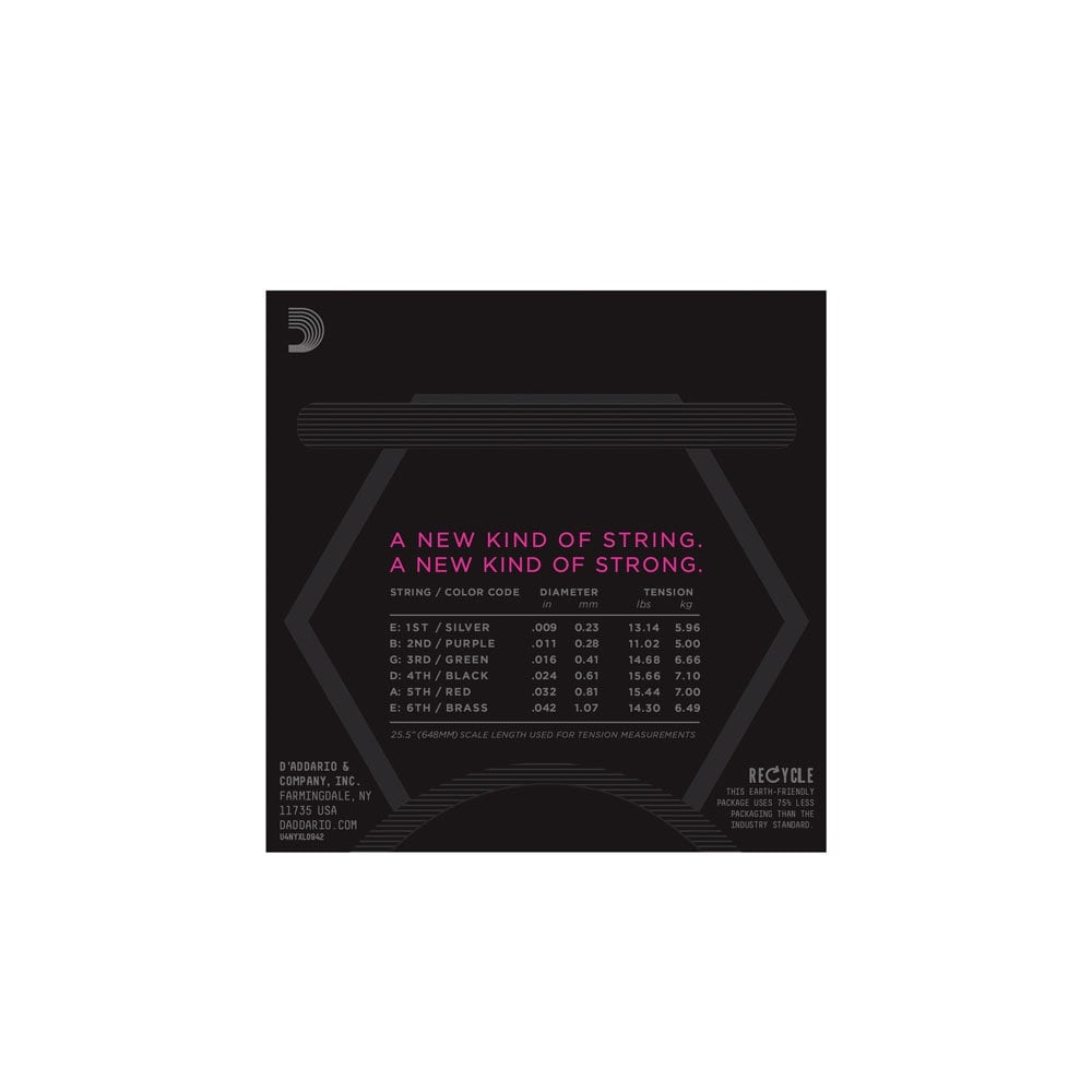 D'Addario NYXL0942 Electric Guitar Strings, Super Light, 09-42