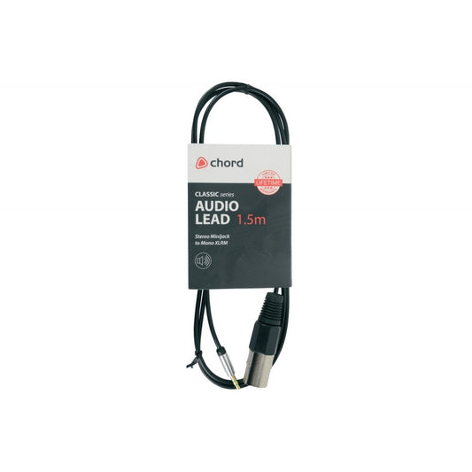 Chord Classic Audio Lead 3.5mm Stereo Jack Plug - XLR Male