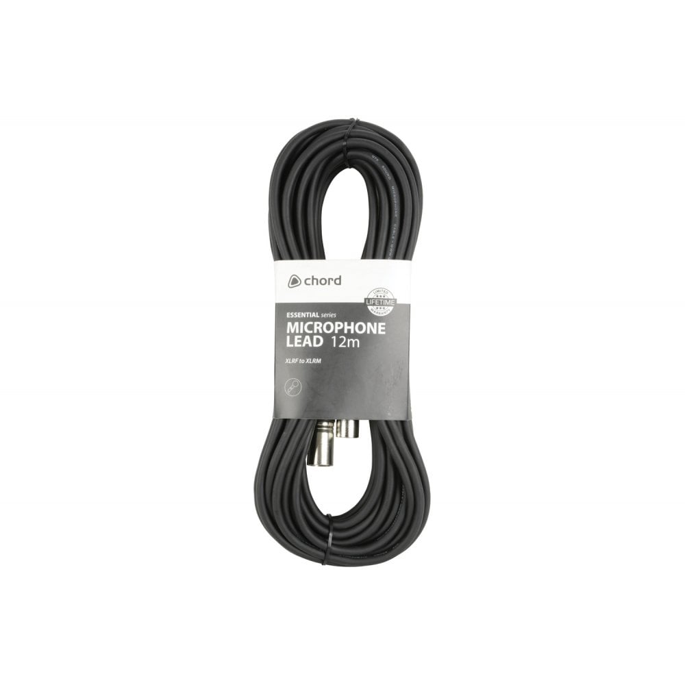 Chord Essential XLR-XLR Balanced Microphone Cable 12m