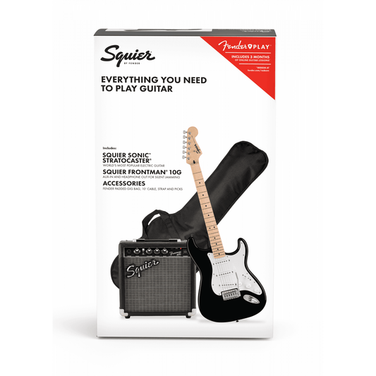 Squier Sonic Stratocaster Pack, Black (B-Stock)