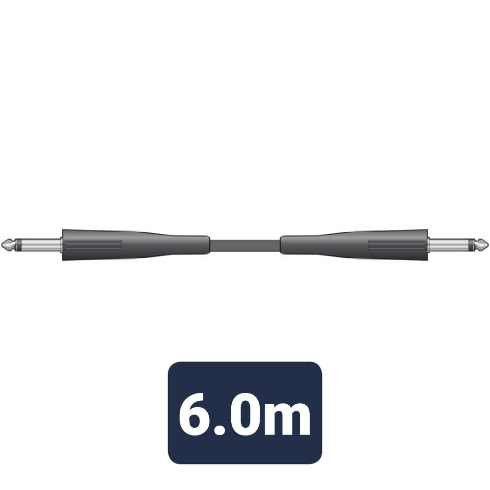 Standard Speaker Leads 6.3mm Mono Jack Plug - 6.3mm Mono Jack Plug