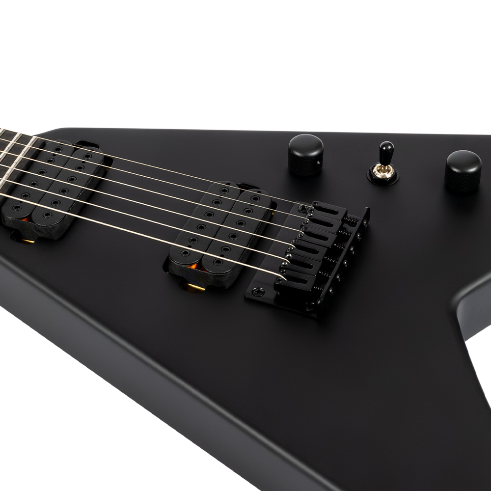 Spira V-400 MBK V-Shaped Electric Guitar, Satin Black