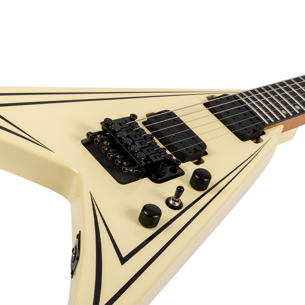 Spira V-420 AWH V-Style Electric Guitar, Antique White