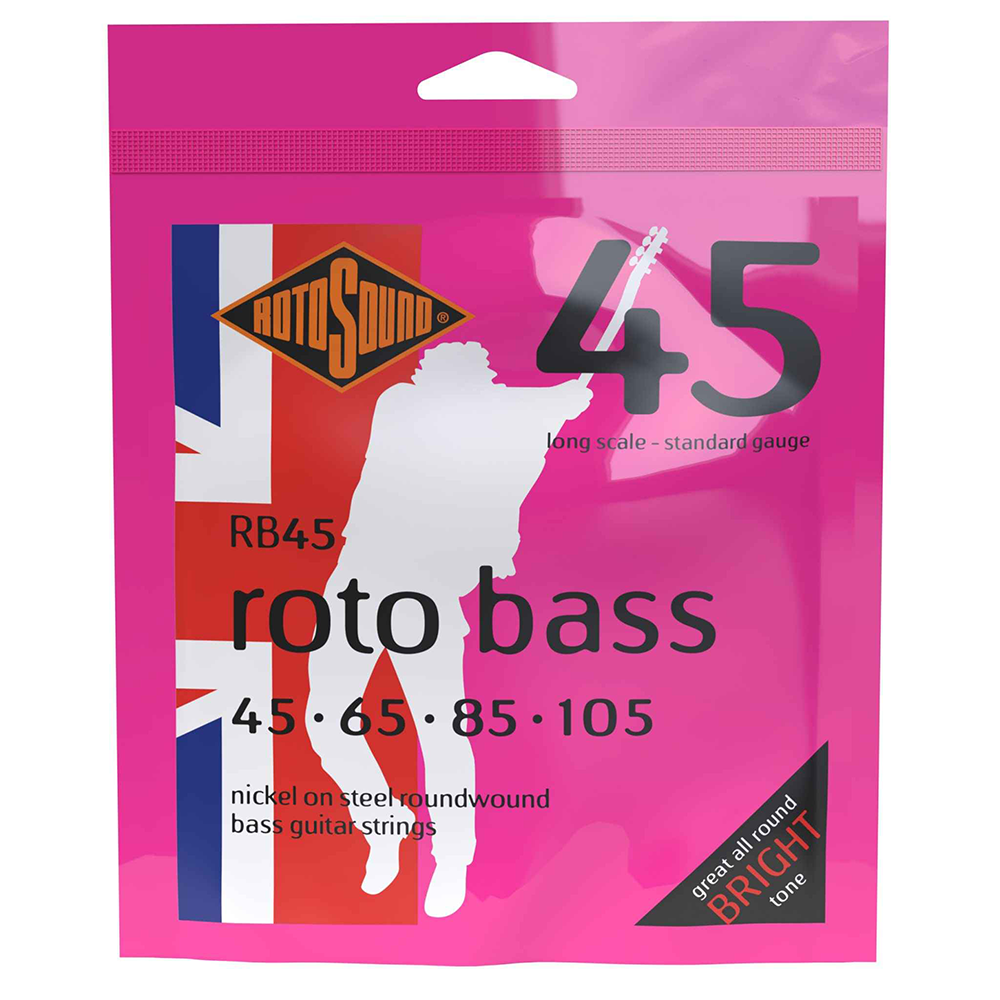 Rotosound RB45 Bass Guitar Strings, 45-105 Nickel