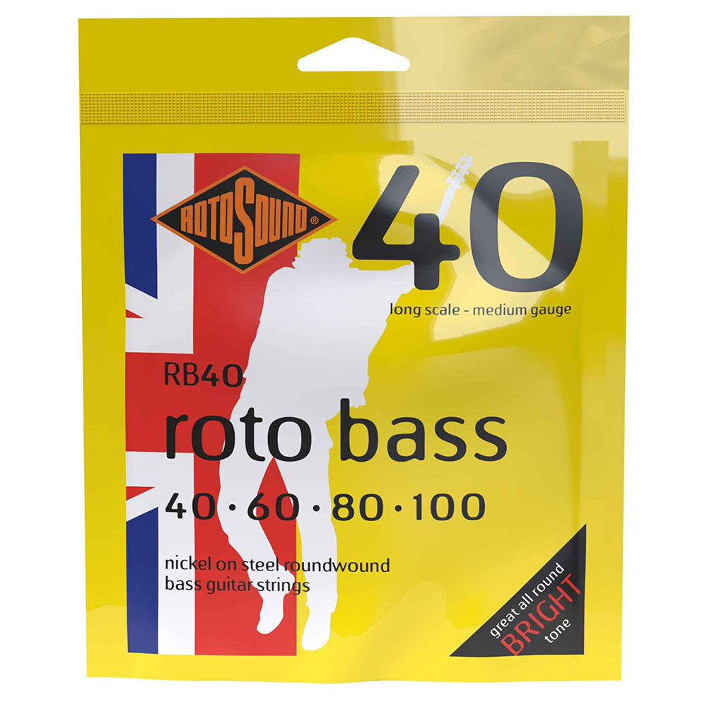 Rotosound RB40 Bass Guitar Strings, 40-100 Nickel