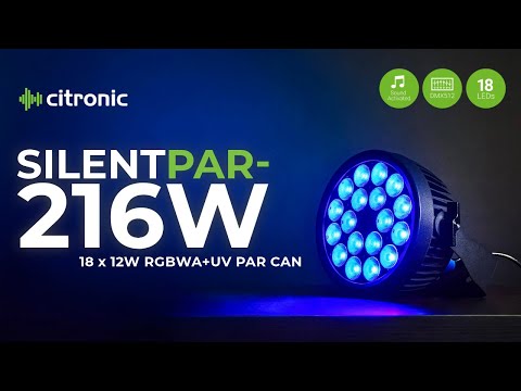 Citronic SilentPAR-216: 18 x 12W RGBWA+UV Silent PAR Can