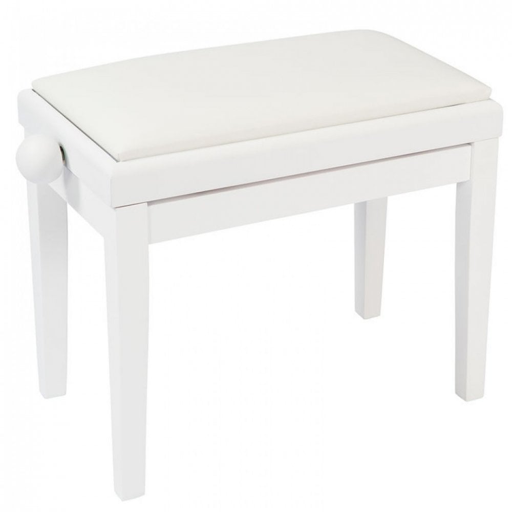 Kinsman KPB03WH Adjustable Piano Bench, White
