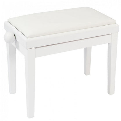 Kinsman KPB03WH Adjustable Piano Bench, White
