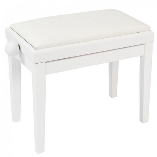 Kinsman KPB03WH Adjustable Piano Bench, White