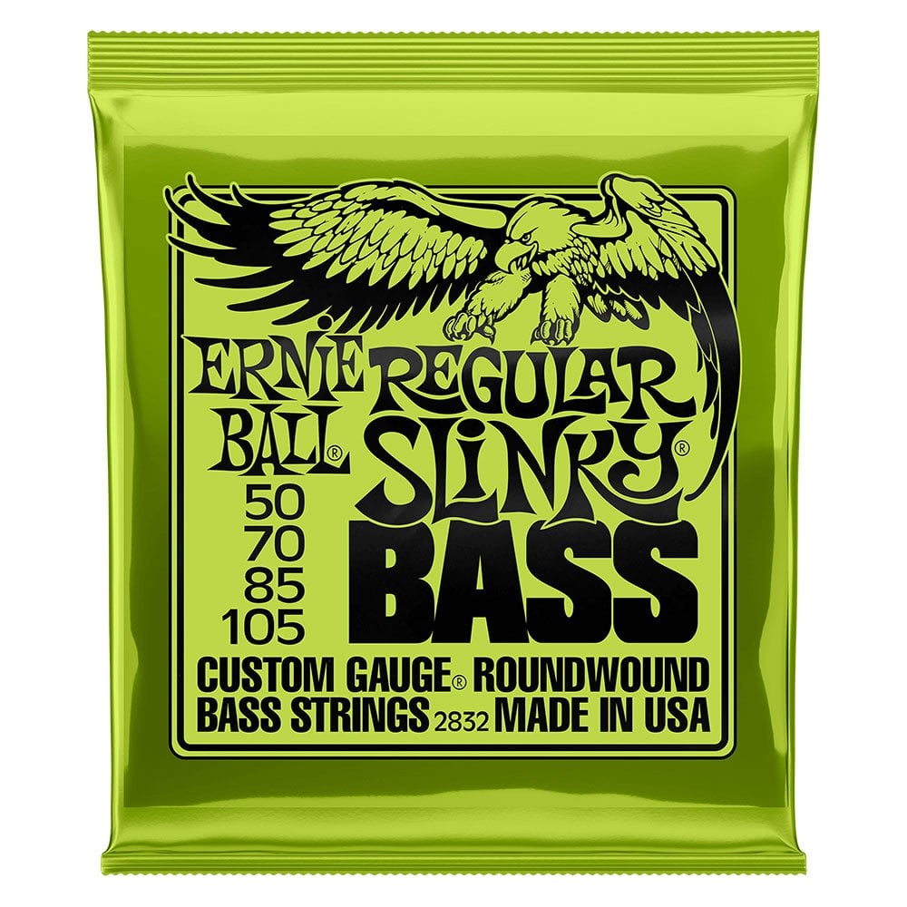 Ernie Ball Regular Slinky Nickel Wound Electric Bass Strings, 50-105
