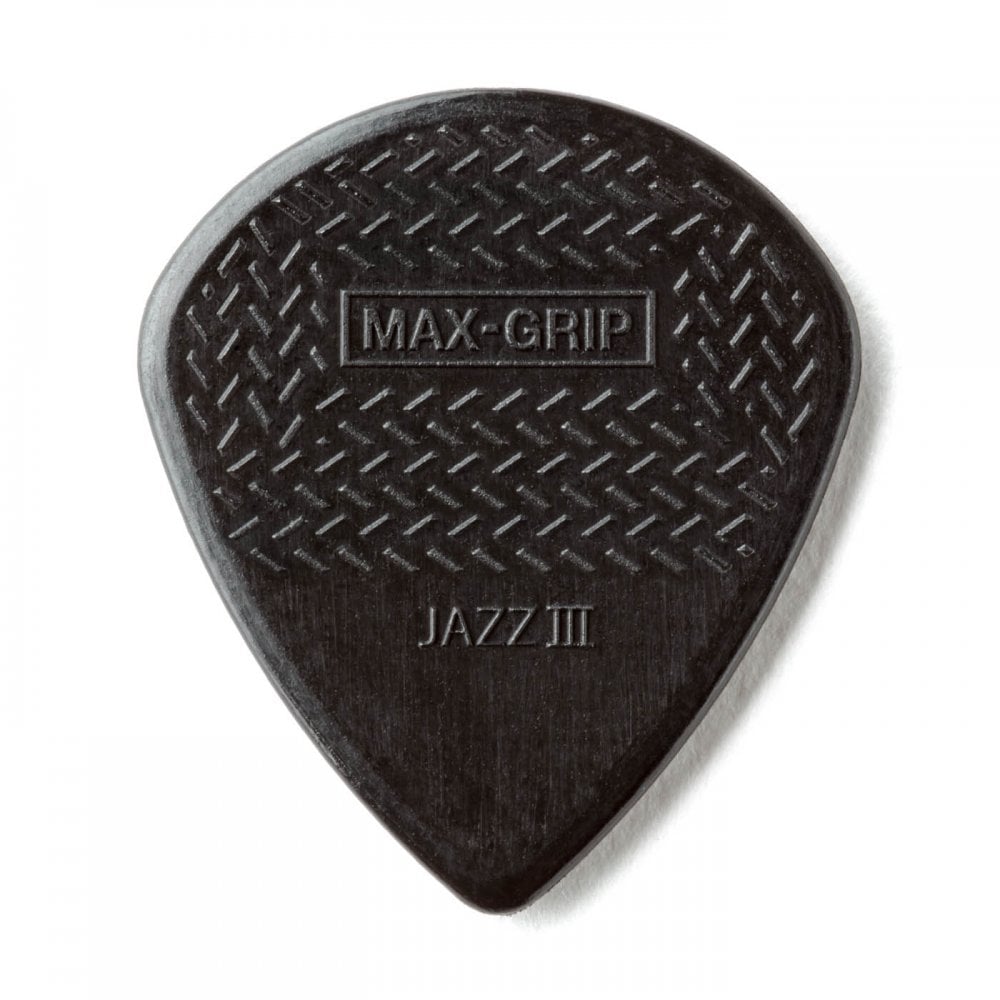 Dunlop Max-Grip Jazz III Nylon Guitar Pick 6 Pack, Black