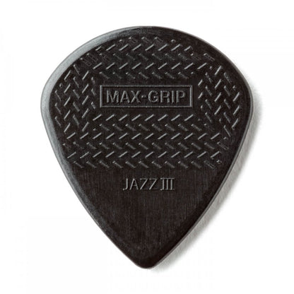 Dunlop Max-Grip Jazz III Nylon Guitar Pick 6 Pack, Black