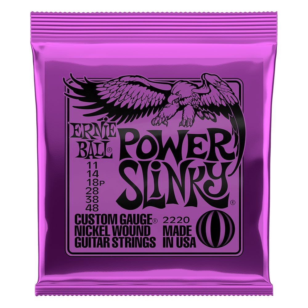 Ernie Ball Power Slinky Nickel Wound Electric Guitar Strings, 11-48
