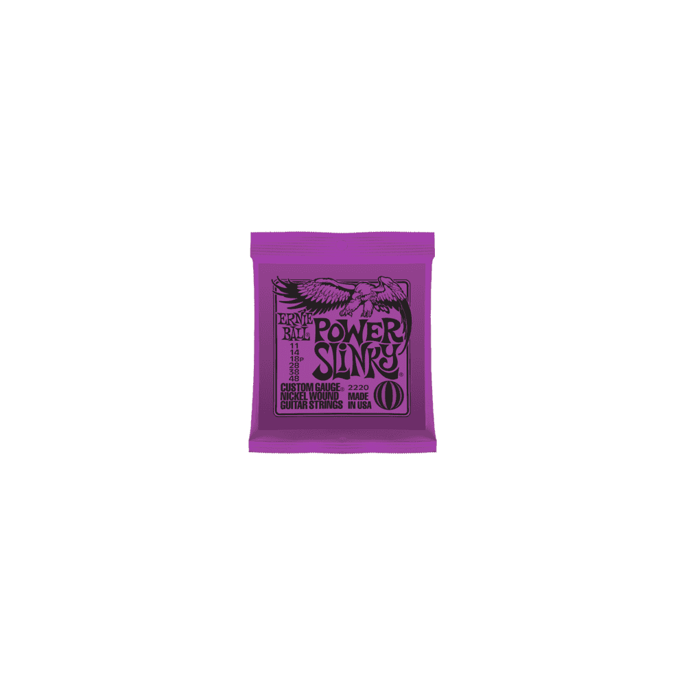 Ernie Ball Power Slinky Nickel Wound Electric Guitar Strings, 11-48