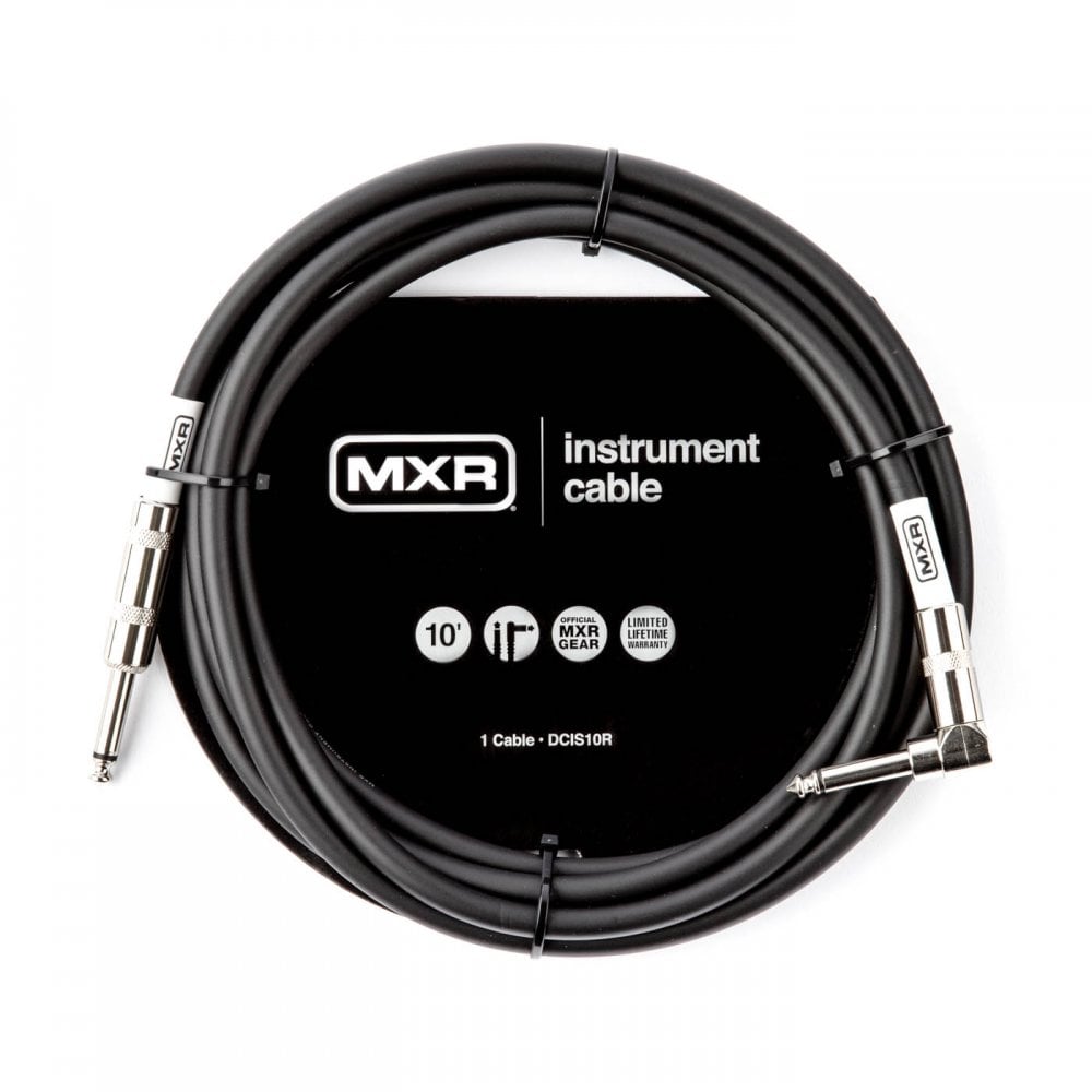 MXR Standard Instrument Cable 10ft Straight Jack - Angled Jack