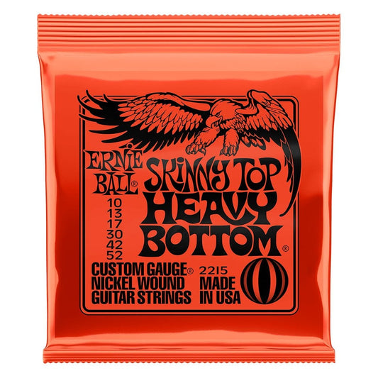 Ernie Ball Skinny Top Heavy Bottom Nickel Wound Electric Guitar Strings, 10-52