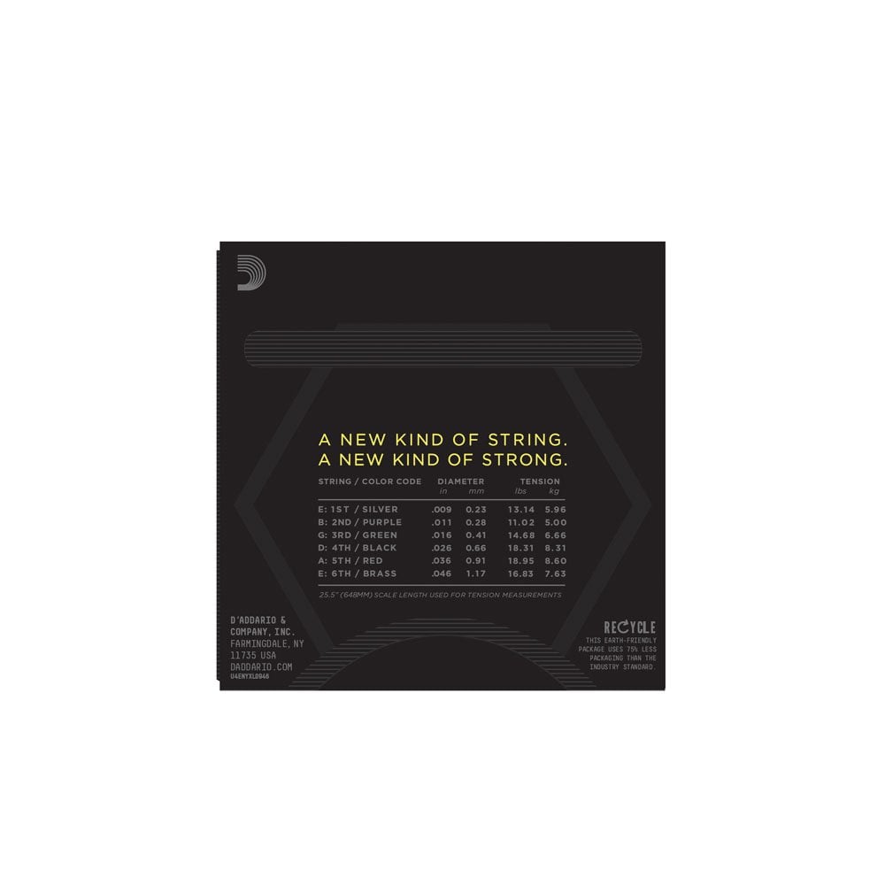 D'Addario NYXL0946 Nickel Wound Electric Guitar Strings, Super Light Top / Regular Bottom, 9-46