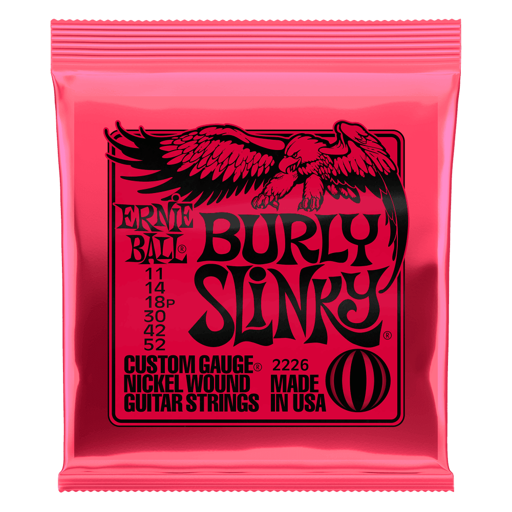 Ernie Ball Burly Slinky Nickel Electric Guitar Strings, 11-52 Gauge