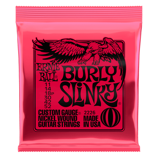 Ernie Ball Burly Slinky Nickel Electric Guitar Strings, 11-52 Gauge