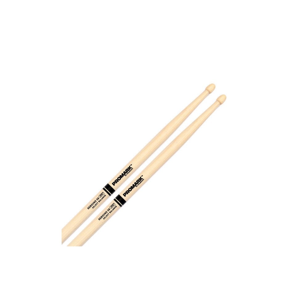 Promark Rebound 5B .595" Hickory Acorn Wood Tip Drum Sticks