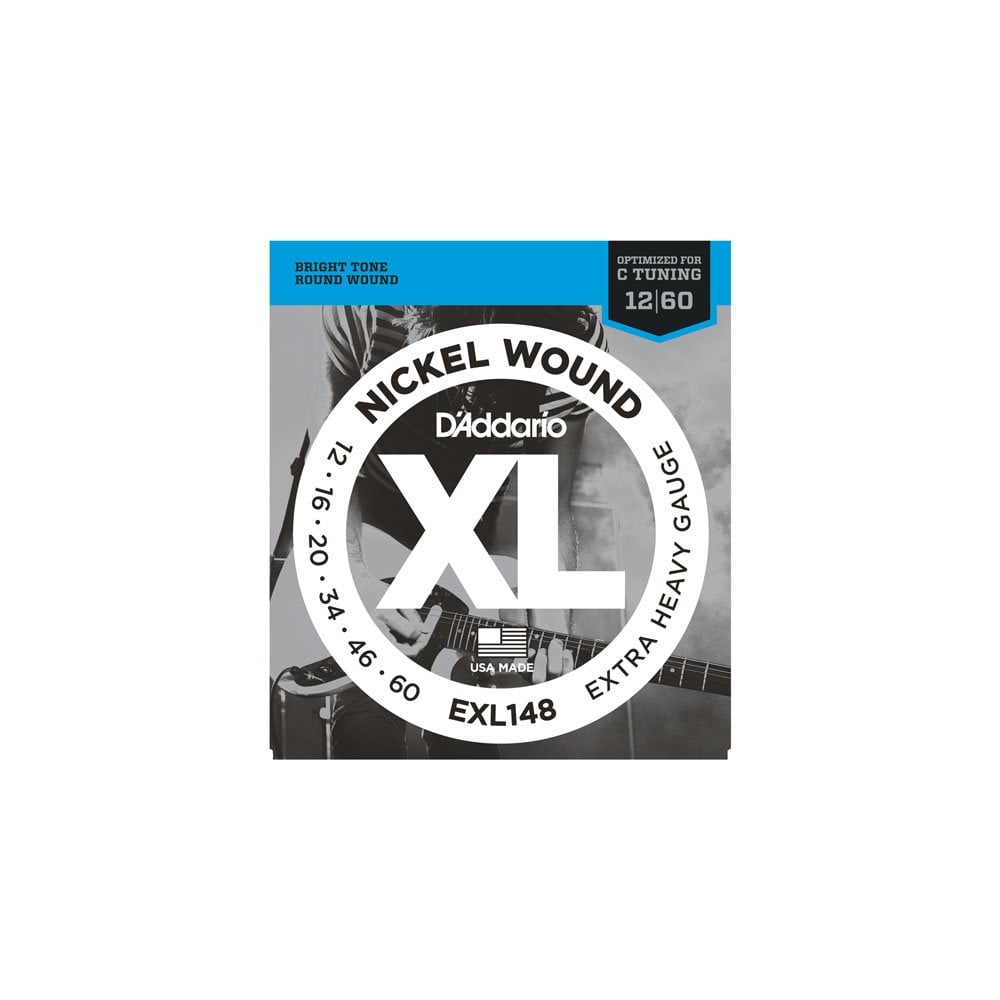 D'addario EXL148 Nickel Wound Electric Guitar Strings, Extra-Heavy, 12-60