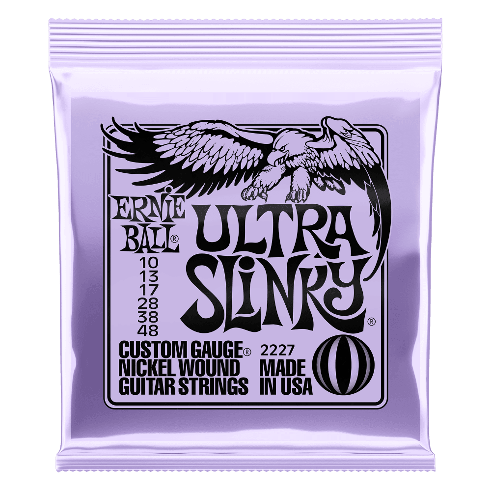 Ernie Ball Ultra Slinky Nickel Wound Electric Guitar Strings, 10-48 Gauge