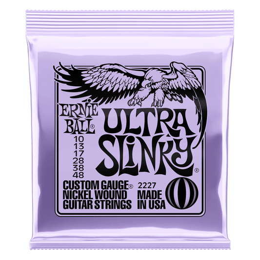 Ernie Ball Ultra Slinky Nickel Wound Electric Guitar Strings, 10-48 Gauge