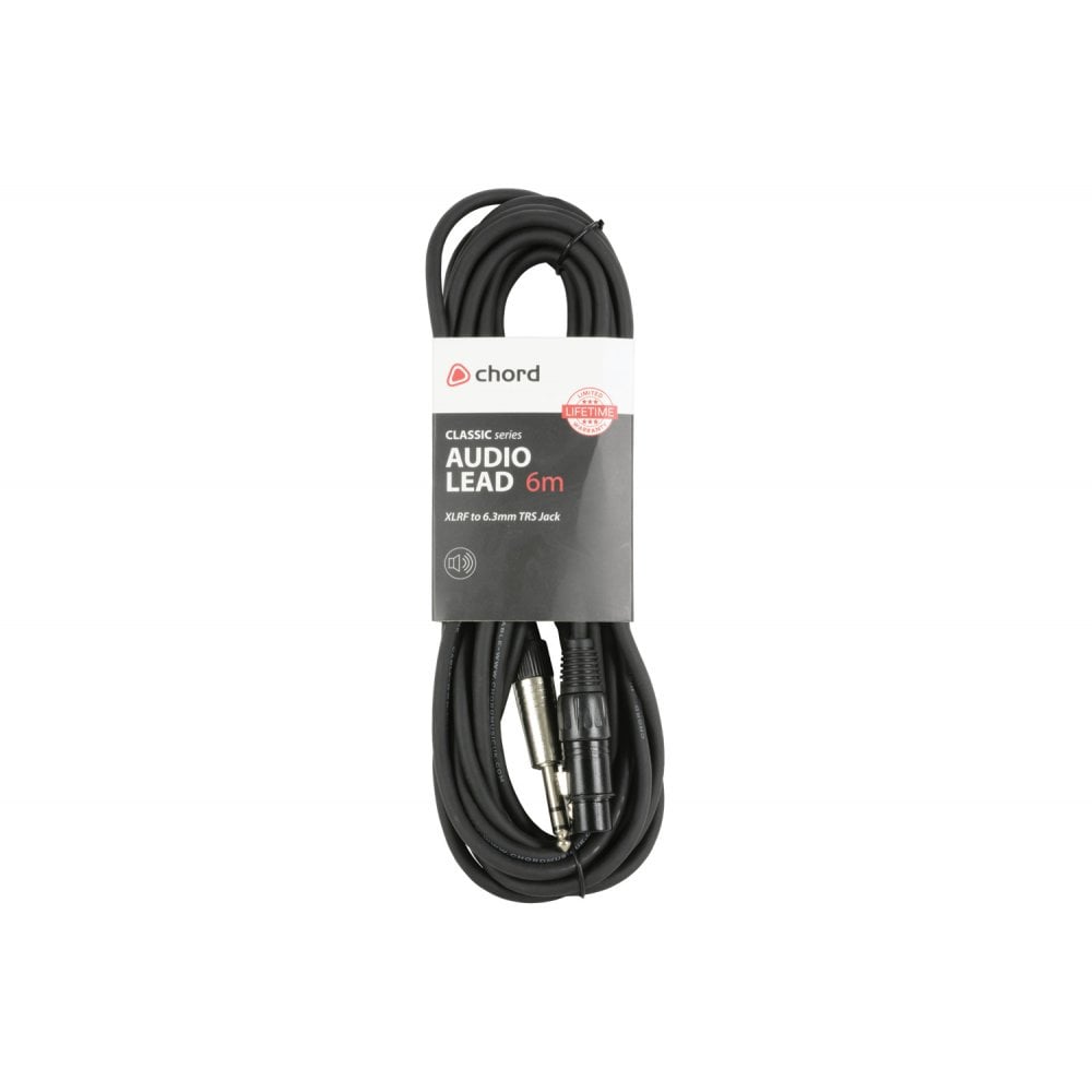 Chord Classic Audio Leads XLR Female - 6.3mm TRS Jack Plug