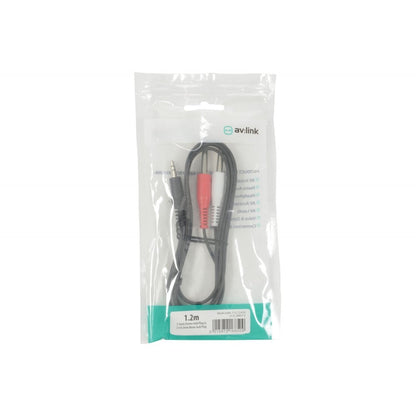 AV Link 3.5mm Stereo Plug to 2 x 6.3mm Mono Plugs Lead