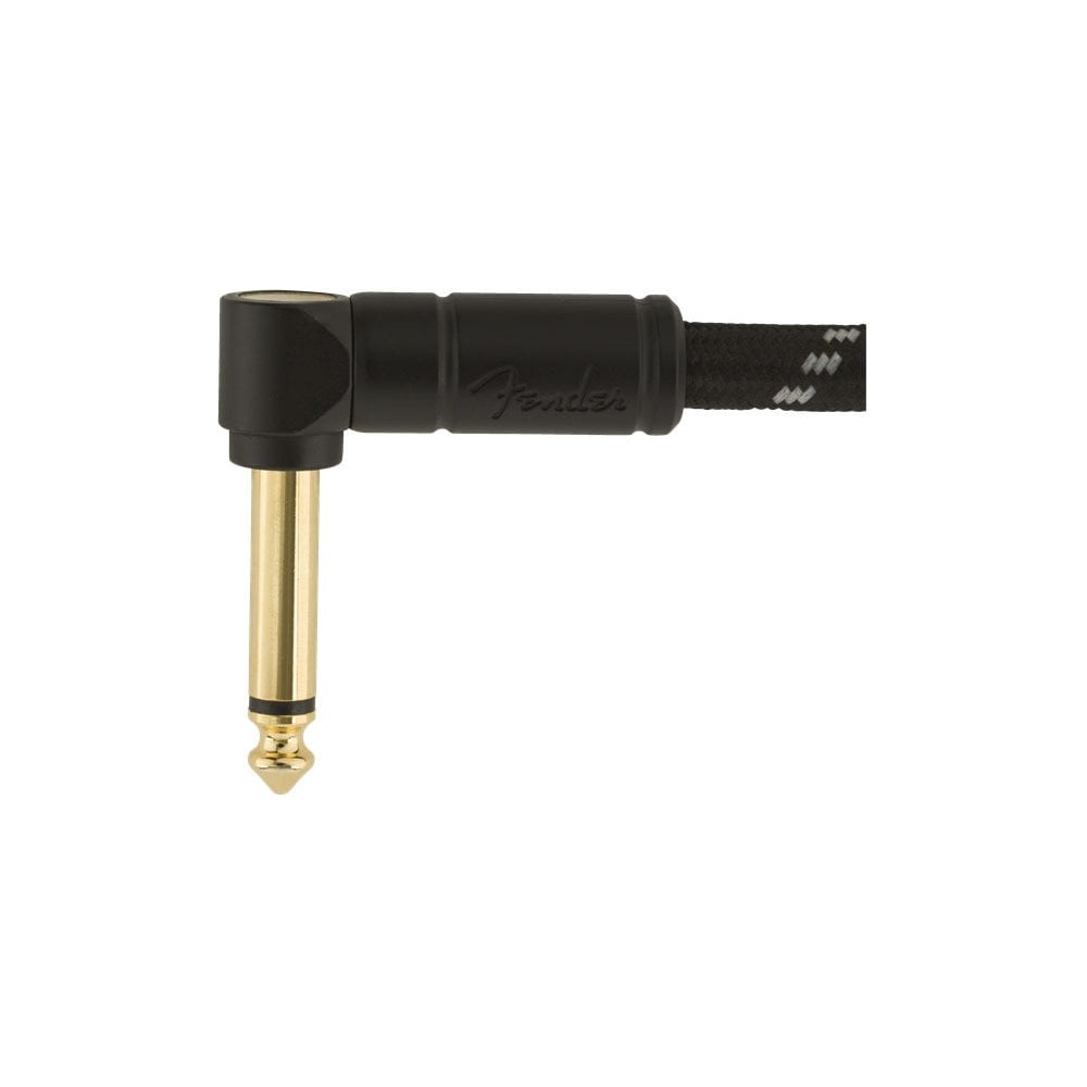 Fender Deluxe Series Instrument Cable, Straight/Angle, 10', Black Tweed