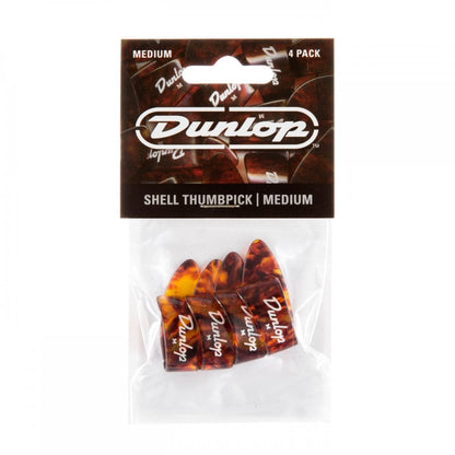 Dunlop Medium Shell Plastic Thumbpicks, 4 Pack