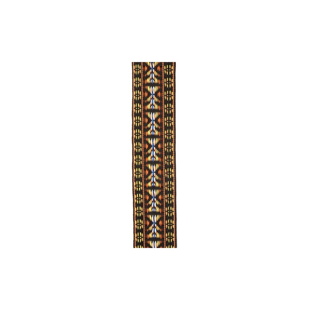 D'Addario by D'Addario Hootenanny Woven Banjo Strap in Yellow and Brown