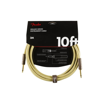 Fender Deluxe Series Instrument Cable, Straight/Straight, 10', Tweed