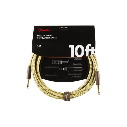 Fender Deluxe Series Instrument Cable, Straight/Straight, 10', Tweed