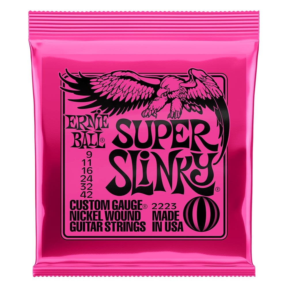 Ernie Ball Super Slinky Nickel Wound Electric Guitar Strings, 9-42