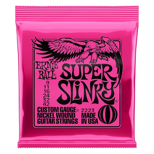 Ernie Ball Super Slinky Nickel Wound Electric Guitar Strings, 9-42
