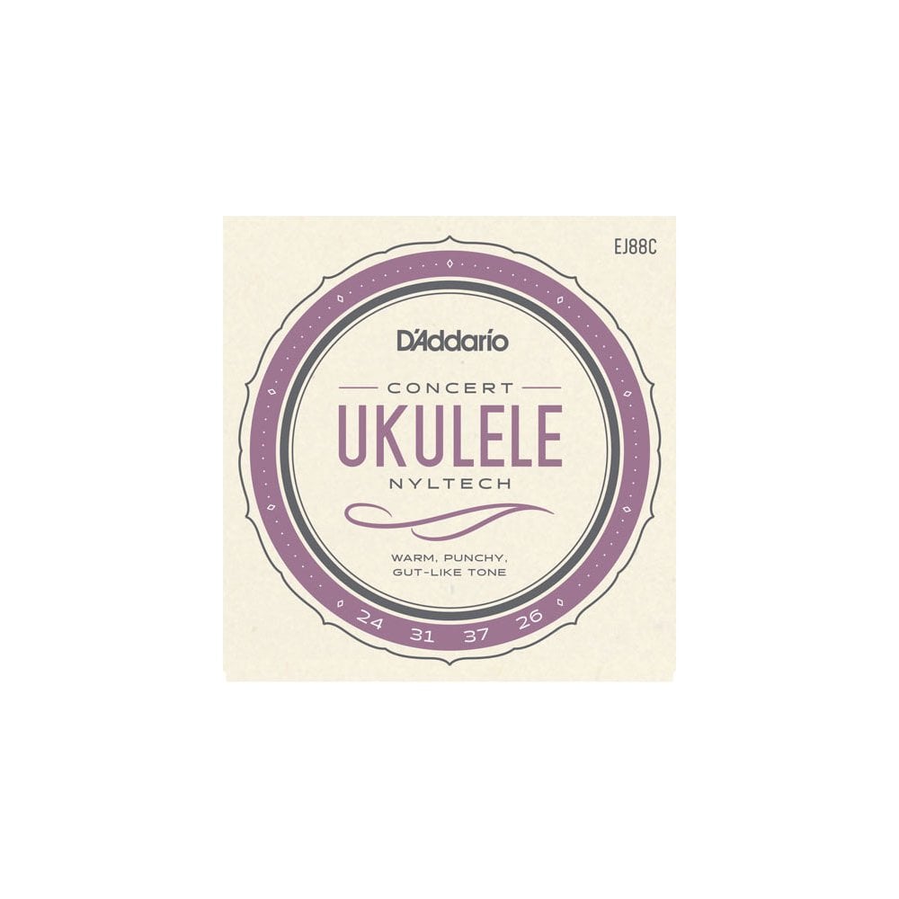 D'Addario EJ88C Nyltech Ukulele Strings, Concert