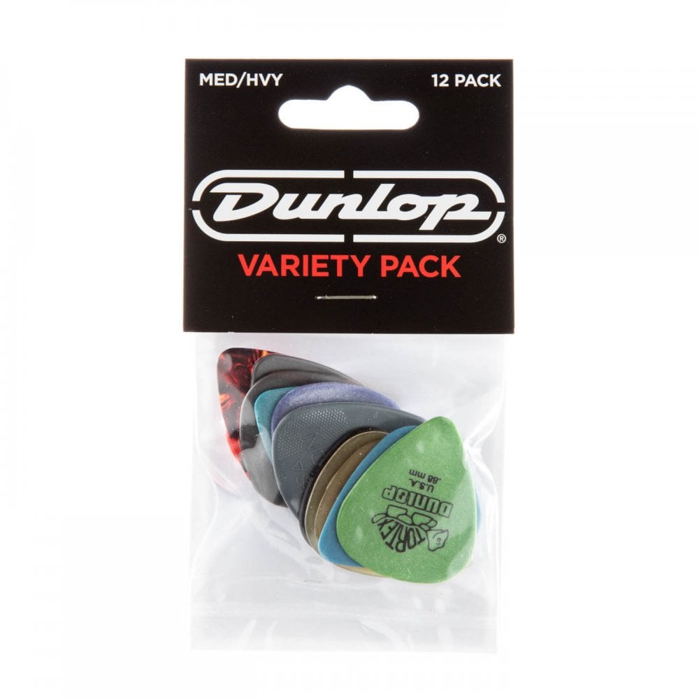 Dunlop PVP102 Medium/Heavy Guitar Pick Variety 12 Pack