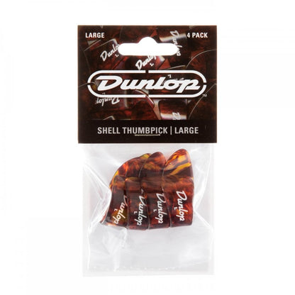 Dunlop Large Shell Plastic Thumbpicks, 4 Pack