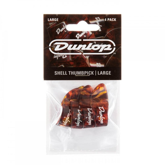 Dunlop Large Shell Plastic Thumbpicks, 4 Pack