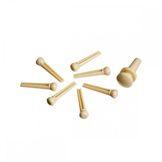 D'Addario Molded Bridge and End Pins Set Ivory