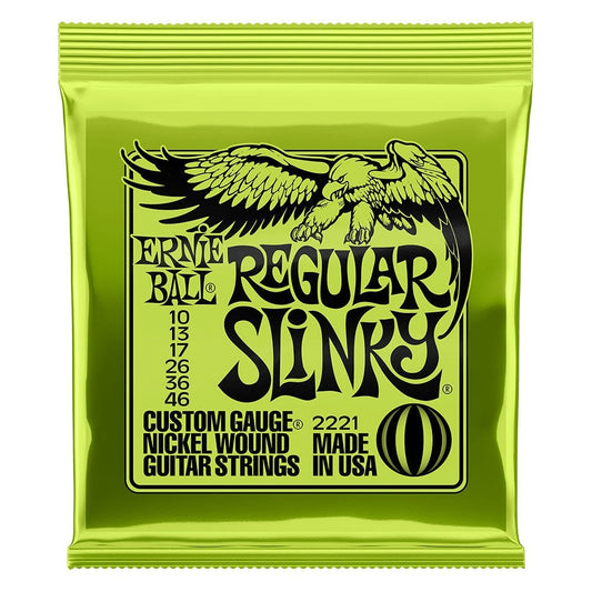 Ernie Ball Regular Slinky Nickel Wound Electric Guitar Strings, 10-46