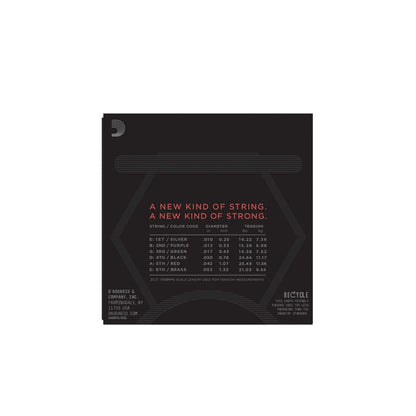 D'Addario NYXL1052 Nickel Wound Electric Guitar Strings, Light Top / Heavy Bottom, 10-52